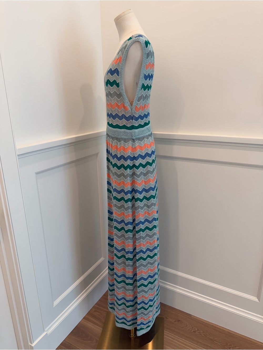Vintage Missoni Zig Zag Pattern Maxi Dress - Picture 2 of 8